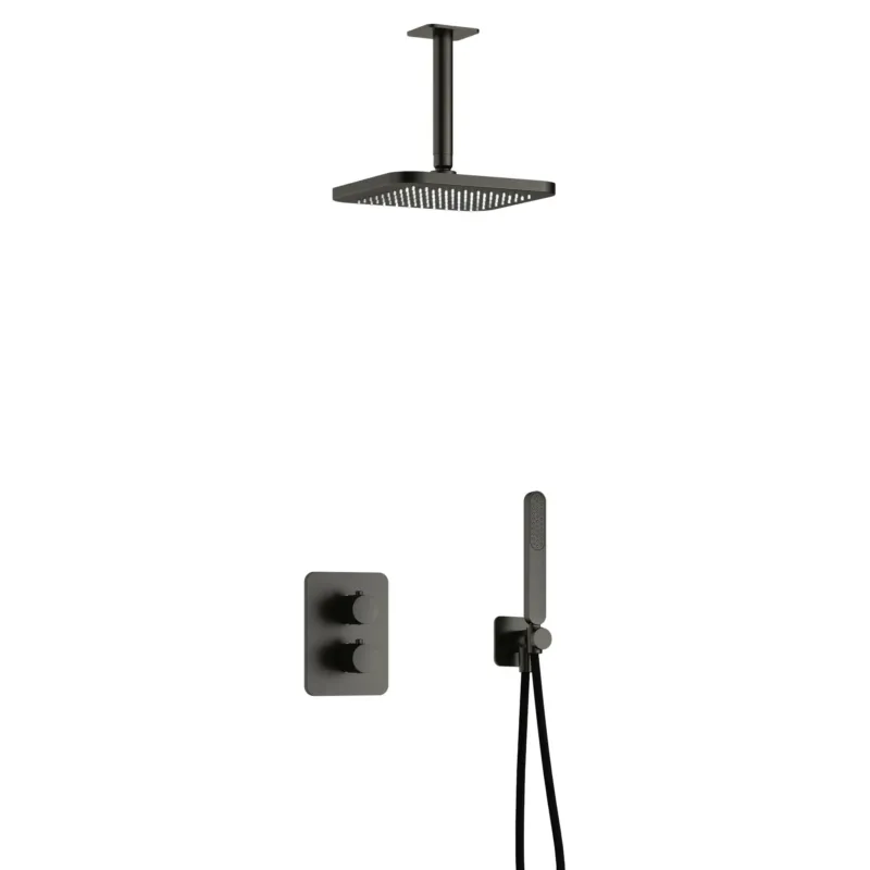 Aanbieding Hotbath Gal IBS40ABGP inbouwdouche met plafondbuis geborsteld gunmetal PVD