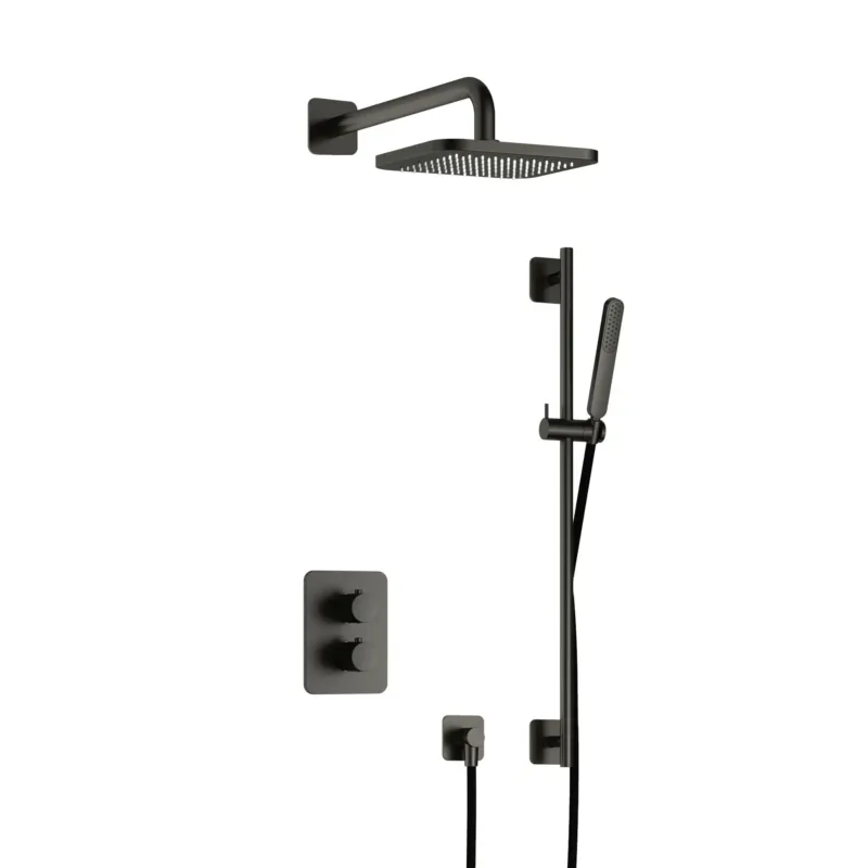 Beste Prijs Hotbath Gal IBS40ABGP inbouwdouche met glijstang geborsteld gunmetal PVD