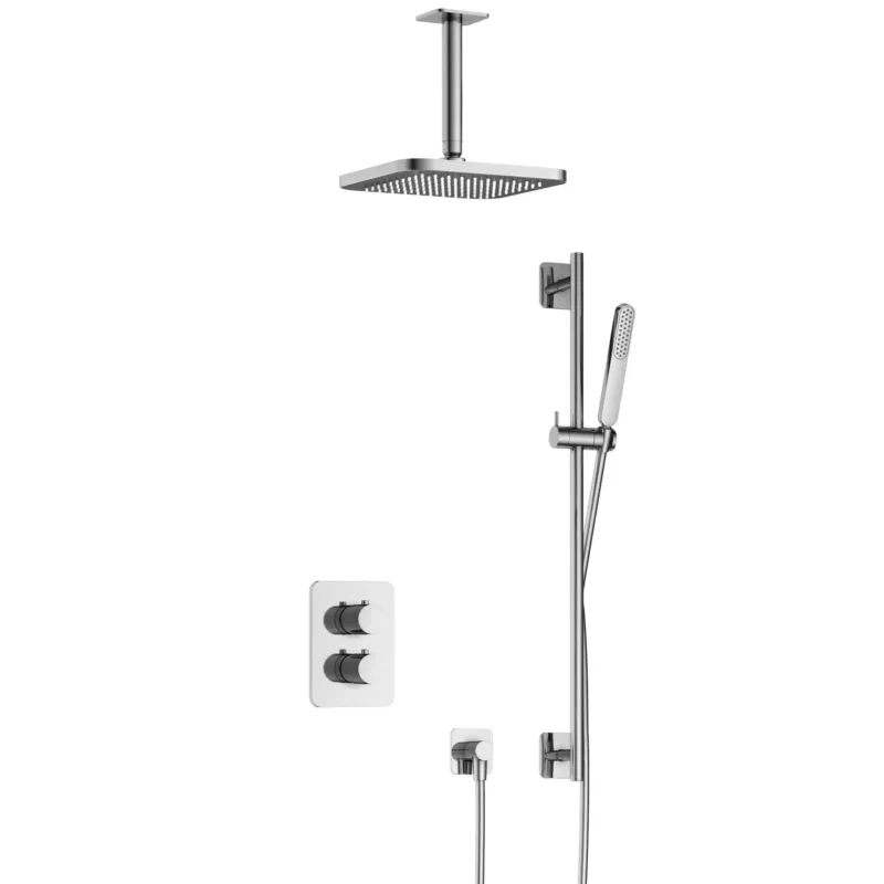 Aanbieding Hotbath Gal IBS40ACR inbouwdouche met plafondbuis en glijstang chroom