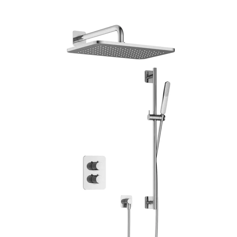 Seizoensaanbieding Hotbath Gal IBS40ACR inbouwdouche met glijstang en 27x40cm hoofddouche chroom