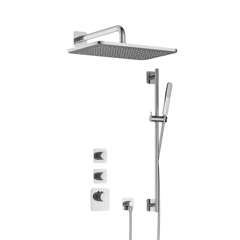 Hotbath Gal IBS40CR High Flow inbouwdouche met glijstang en 27x40cm hoofddouche chroom Favoriet