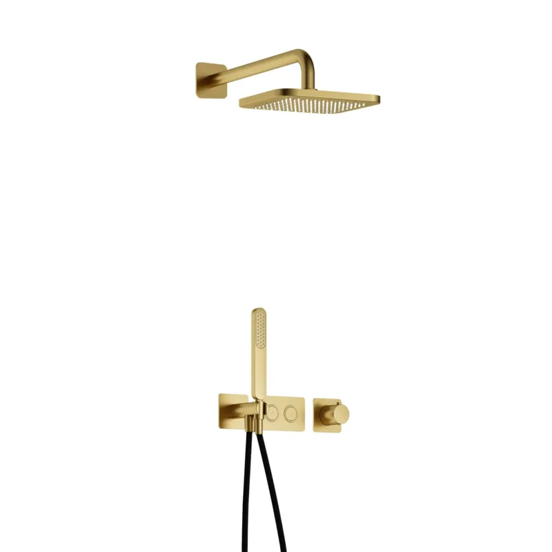 Hotbath Gal IBS41BBP inbouwdouche geborsteld messing PVD Dagaanbieding