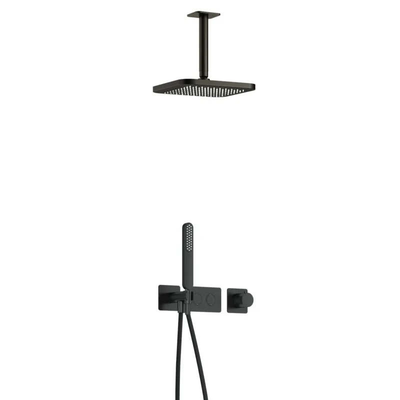 Koop Vandaag Hotbath Gal IBS41BGP inbouwdouche met plafondbuis geborsteld gunmetal PVD