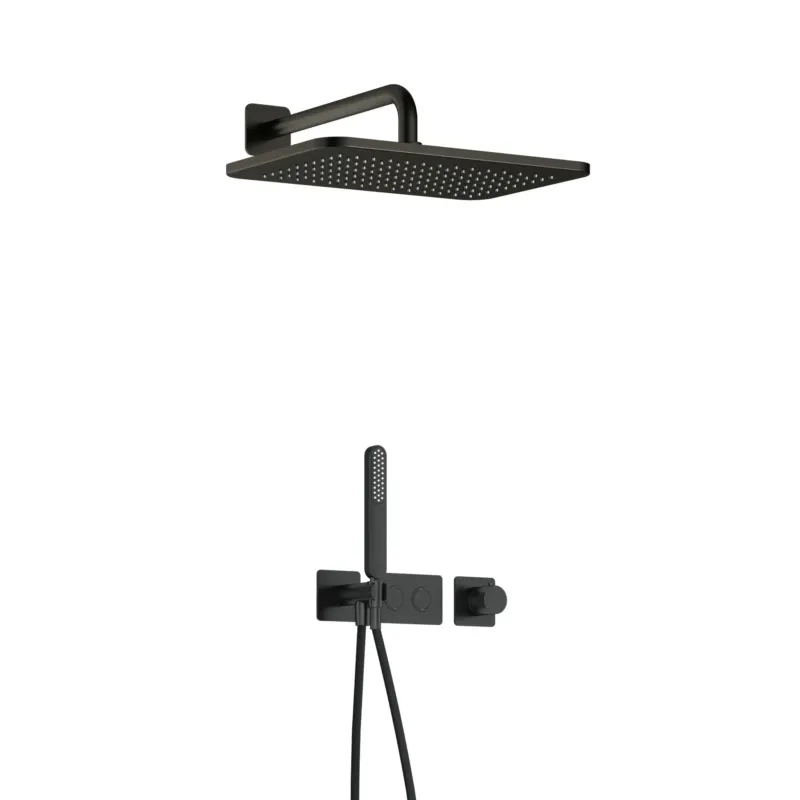 Seizoensaanbieding Hotbath Gal IBS41BGP inbouwdouche met 27x40cm hoofddouche geborsteld gunmetal PVD
