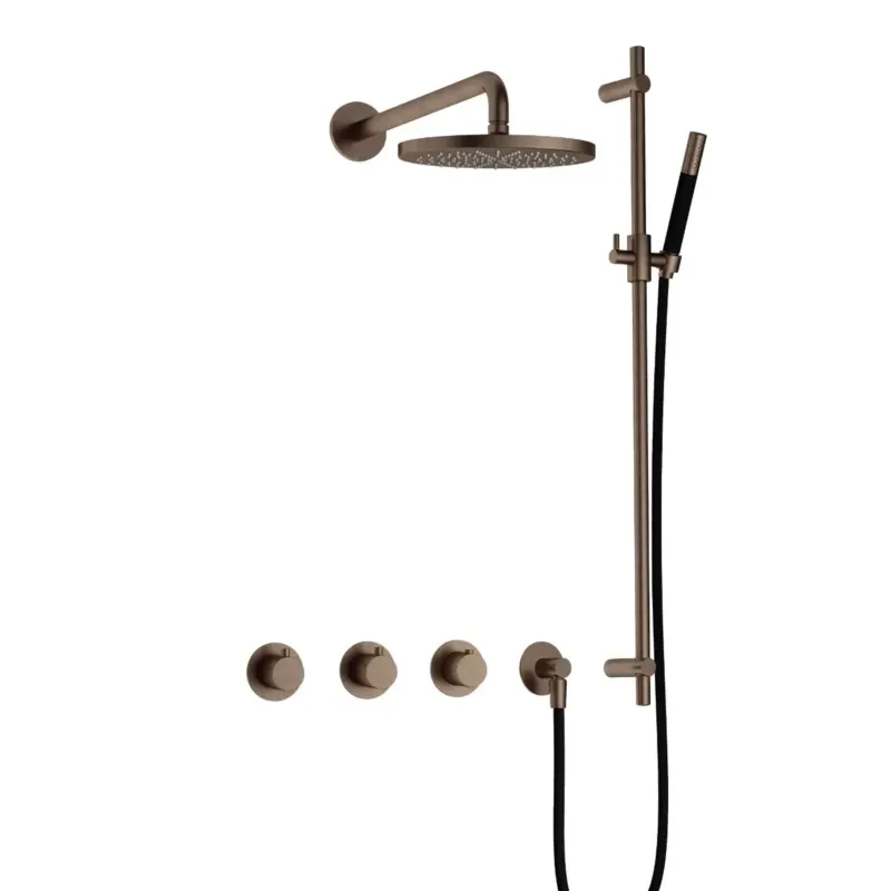 Hotbath Cobber IBS70 inbouwdouche met glijstang verouderd messing Betaalbaar