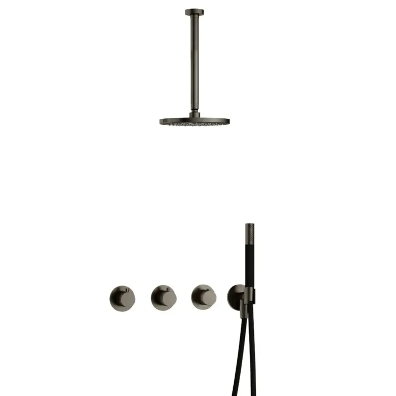 Betaalbaar Hotbath Cobber IBS70 inbouwdouche met 30cm plafondbuis verouderd ijzer