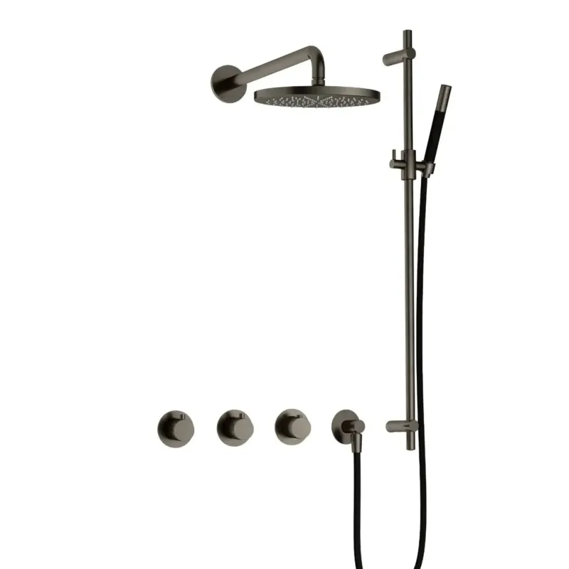 Lage Kosten Hotbath Cobber IBS70 inbouwdouche met glijstang verouderd ijzer