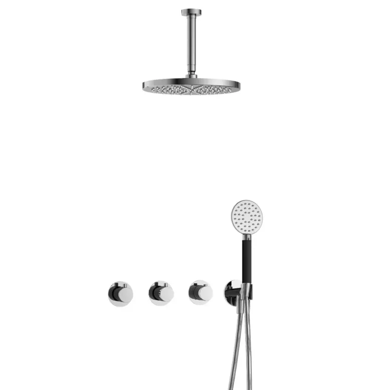 Hotbath Cobber IBS70 inbouwdouche met ronde handdouche, 15cm plafondbuis en 30cm hoofddouche chroom Merkproduct