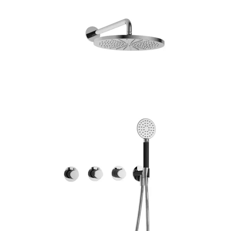 Exclusieve Aanbieding Hotbath Cobber IBS70 inbouwdouche met ronde handdouche en 30cm hoofddouche chroom