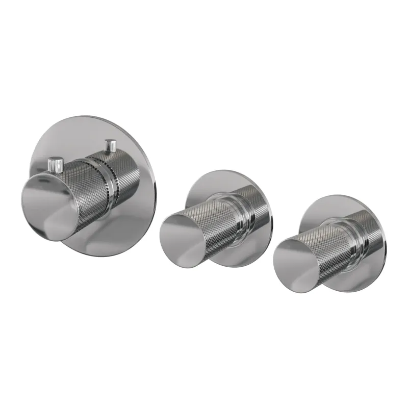 Brauer Chrome Carving inbouwthermostaat en 2 stopkranen chroom Hete Deal