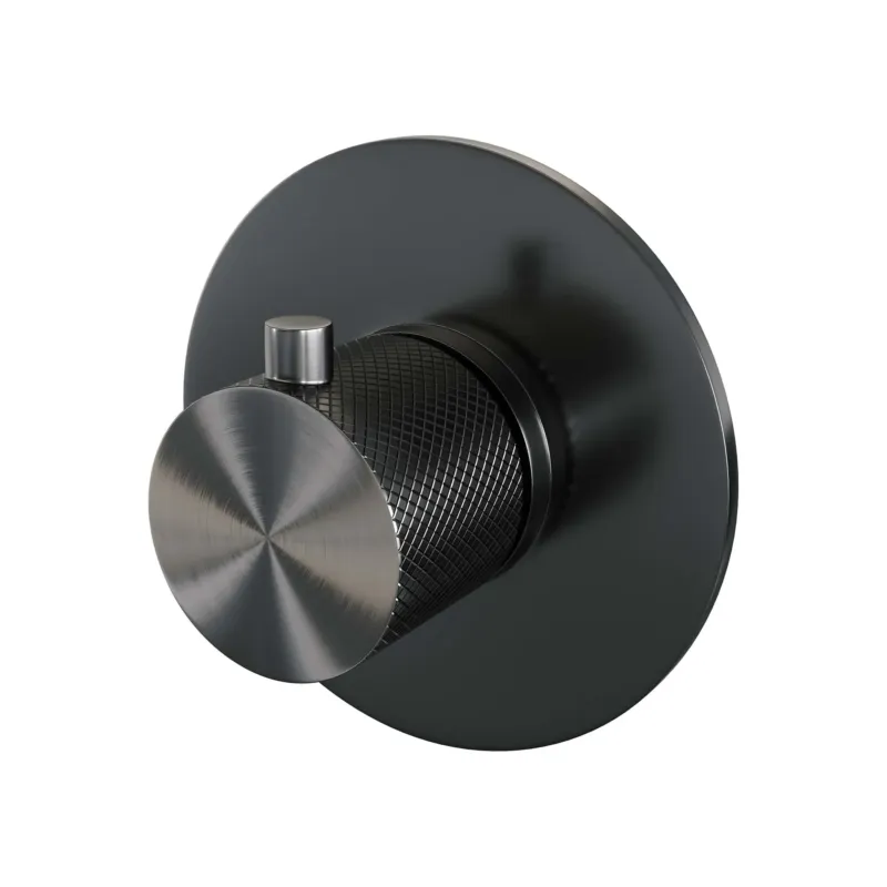 Brauer Gunmetal Carving losse inbouwthermostaat gunmetal geborsteld PVD Hete Deal