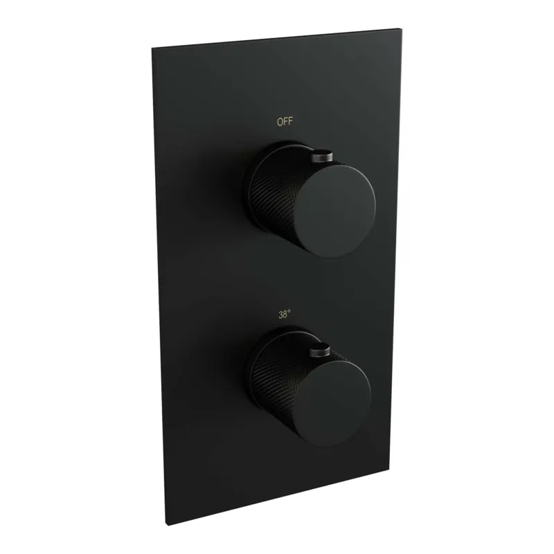 Snelle Levering Brauer Black Carving 3-weg inbouwthermostaat mat zwart