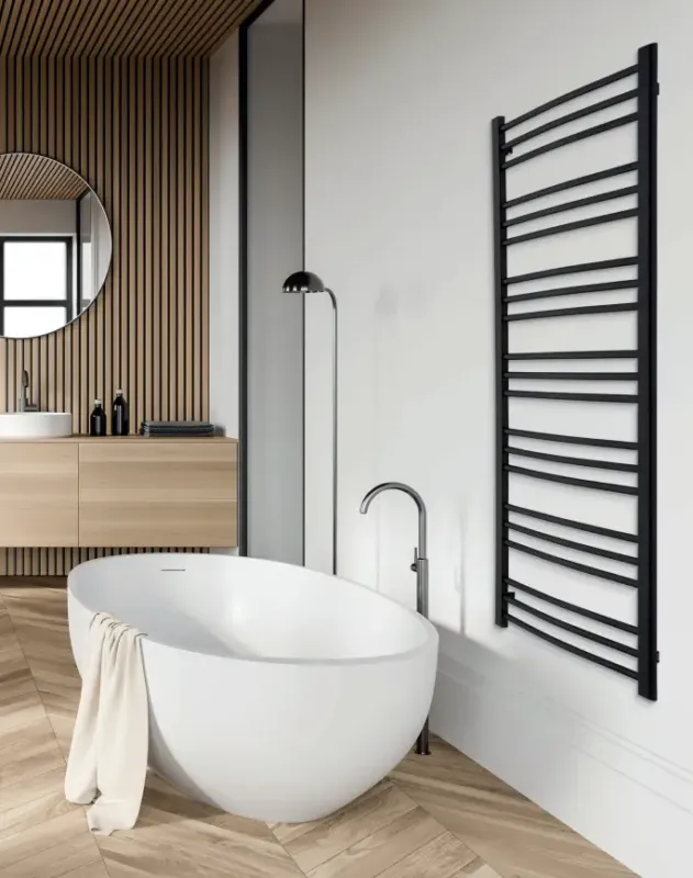 TVS Design Nemo handdoekradiator zwart 418W 140x61cm Gecertificeerd