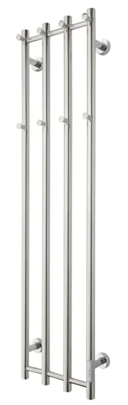 TVS Design Eldo 4 elektrische radiator rond RVS gepolijst 120W 140x34,5cm Flitsaanbieding