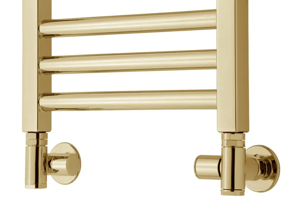TVS Design Plus radiator aansluitset 130 haaks goud gepolijst Speciale Aanbieding