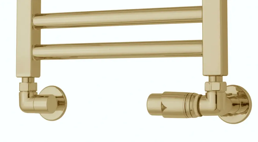 TVS Design Plus radiator aansluitset 220 haaks goud gepolijst Weekendaanbieding