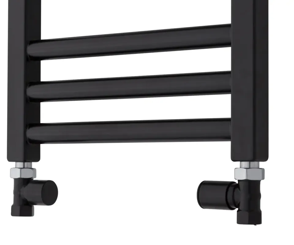 Actieprijs TVS Design Valves 110 aansluitset recht zwart