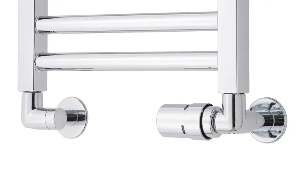 Hete Deal TVS Design Valves 120 aansluitset haaks rechts chroom
