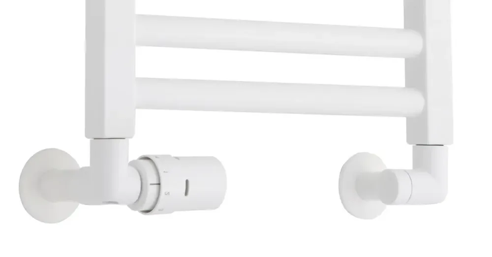 TVS Design Valves 121 aansluitset haaks links wit Laatste Kans