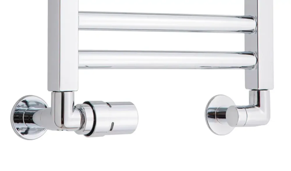 TVS Design Valves 121 aansluitset haaks links chroom Gereduceerde Prijs