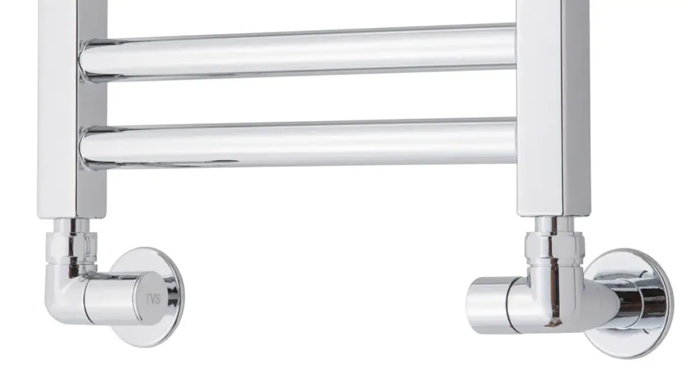 Direct Verzonden TVS Design Valves 150 aansluitset haaks chroom