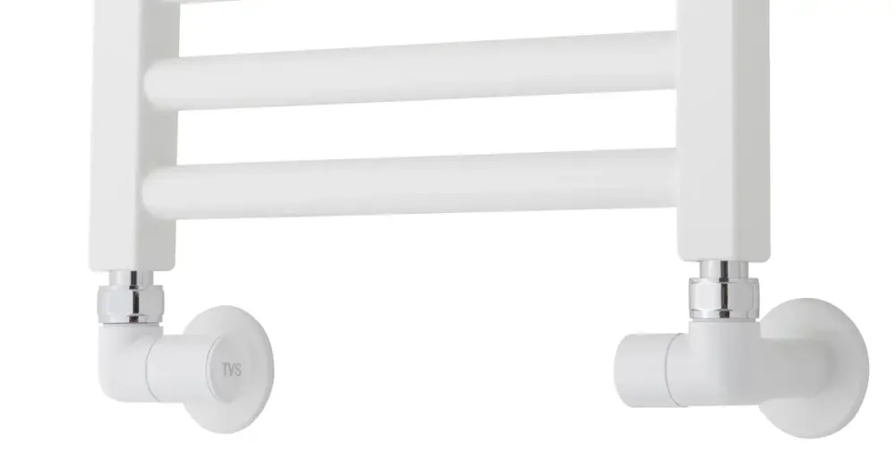 TVS Design Valves 150 aansluitset haaks wit mat Merkproduct