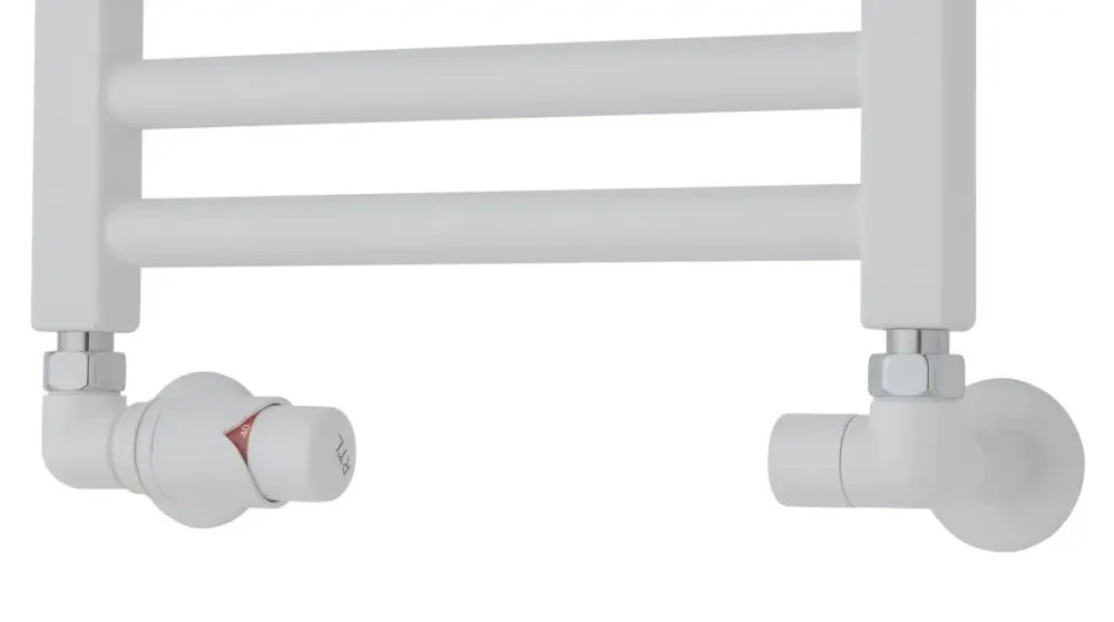 TVS Design Valves 221 aansluitset haaks links wit Direct Verzonden
