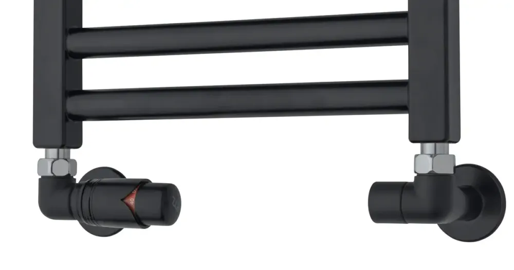 Speciale Aanbieding TVS Design Valves 221 aansluitset haaks links zwart