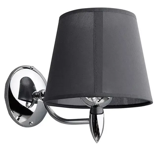Laatste Versie Sapho Hanbe wandlamp met kap E27 60W chroom