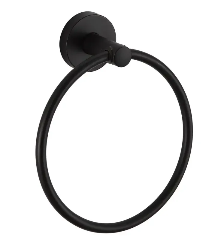 Betrouwbaar Aqualine Samba handdoekring zwart