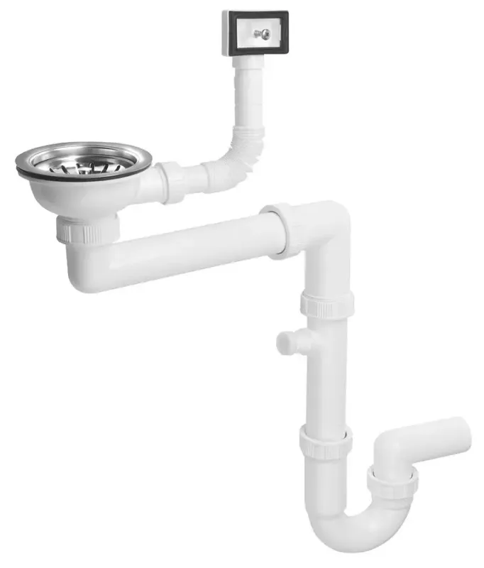 Bruckner ruimtebesparende sifon met overloop 6/4‘‘ wit Meest Verkocht