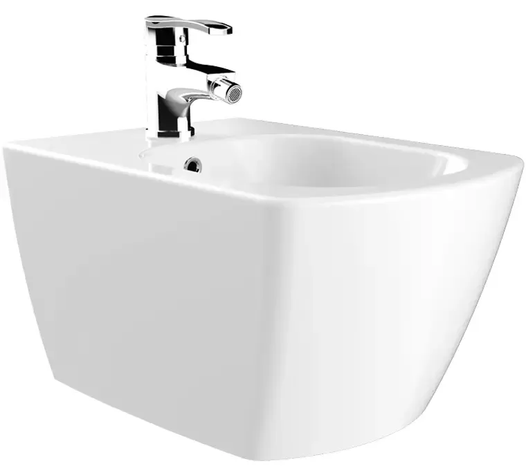 Sanigoods Cody bidet met overloop en kraangat wit Speciale Aanbieding