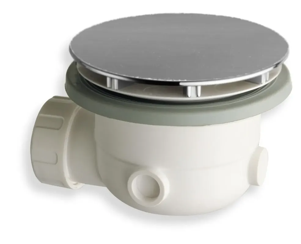 Hoge Kwaliteit Saniclear luxe douchebakafvoer / douchebaksifon 90mm mat inox