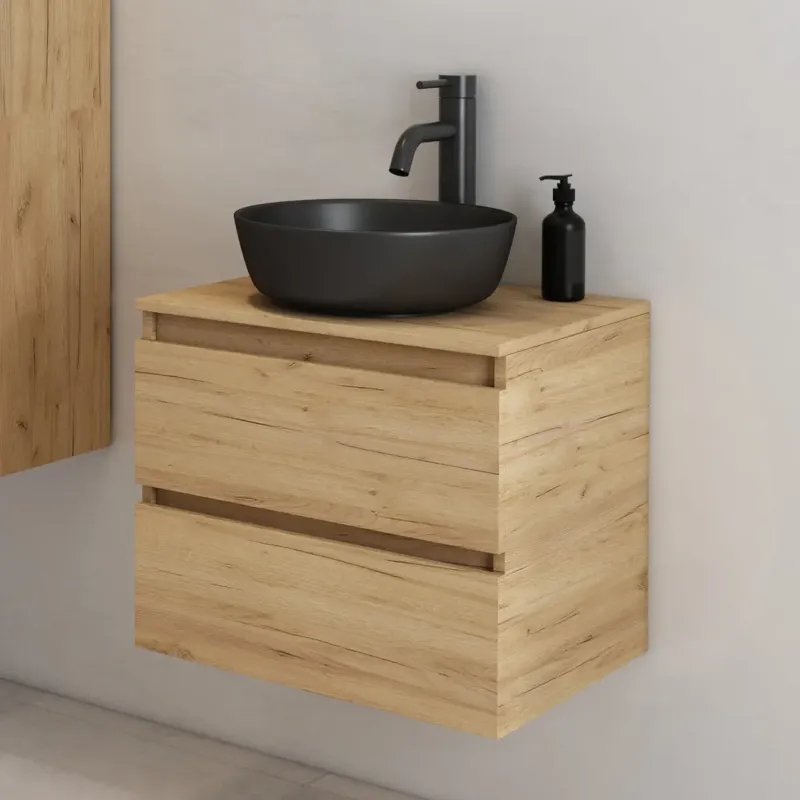 Fontana Proma badkamermeubel 60cm zonder kom warm eiken Merkproduct
