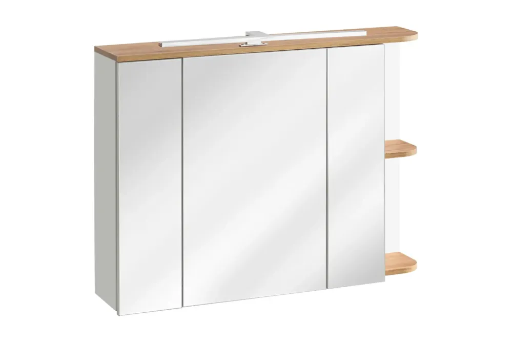 Laatste Versie Comad Platinum 840 FSC spiegelkast 94cm wit/eiken