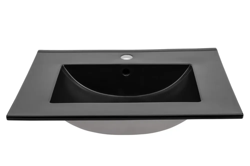 Comad Lava keramische wastafel 61x46cm zwart mat Fabrieksprijs