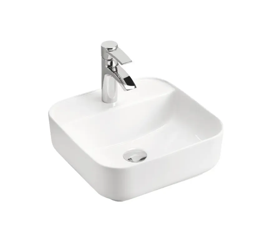 Comad Magic keramische opbouw wastafel 39x39cm wit glans Weekendaanbieding