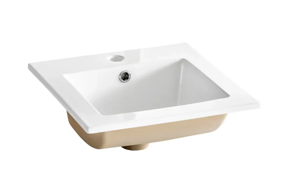 Comad 9048 keramische wastafel 42x42cm wit glans Actieprijs