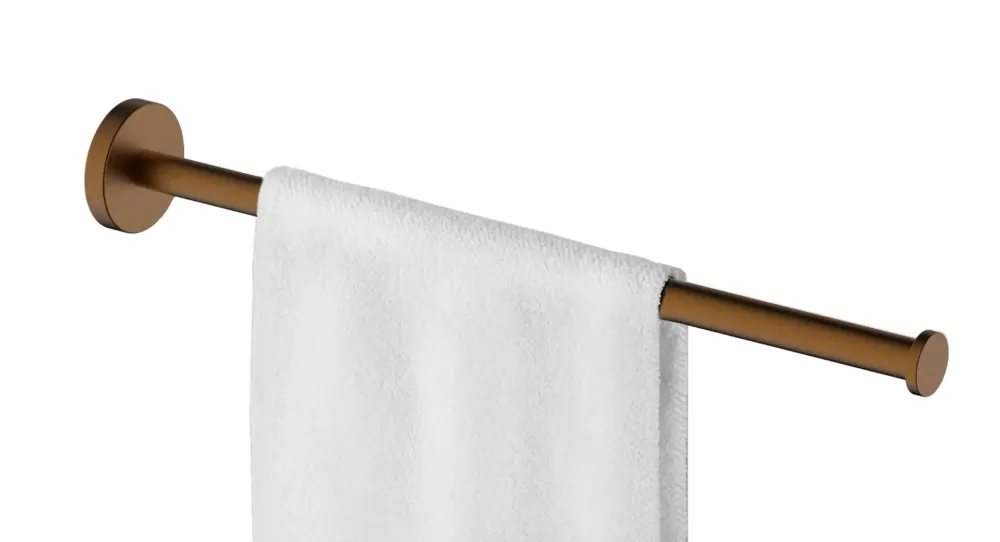 Exclusieve Aanbieding Mueller Hilton handdoekrek 1-armig verouderd geborsteld brons