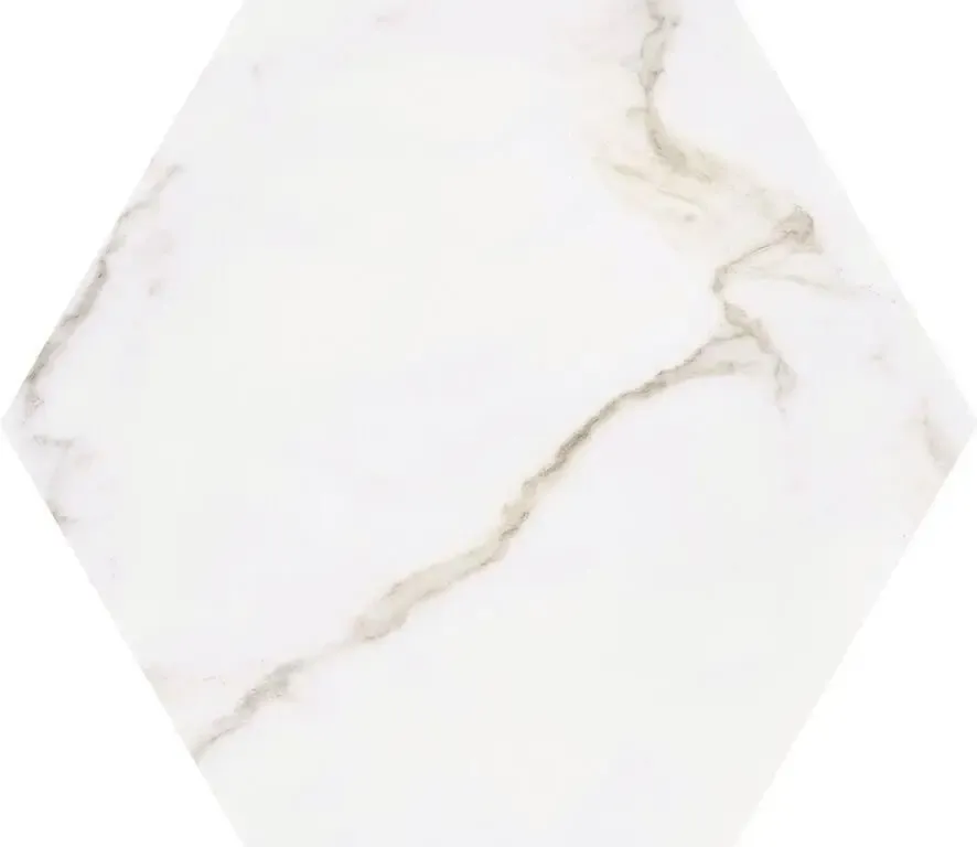 Direct Verzonden Tegelsample Jabo Diamond Gold vloertegel hexagon mat 15x17cm