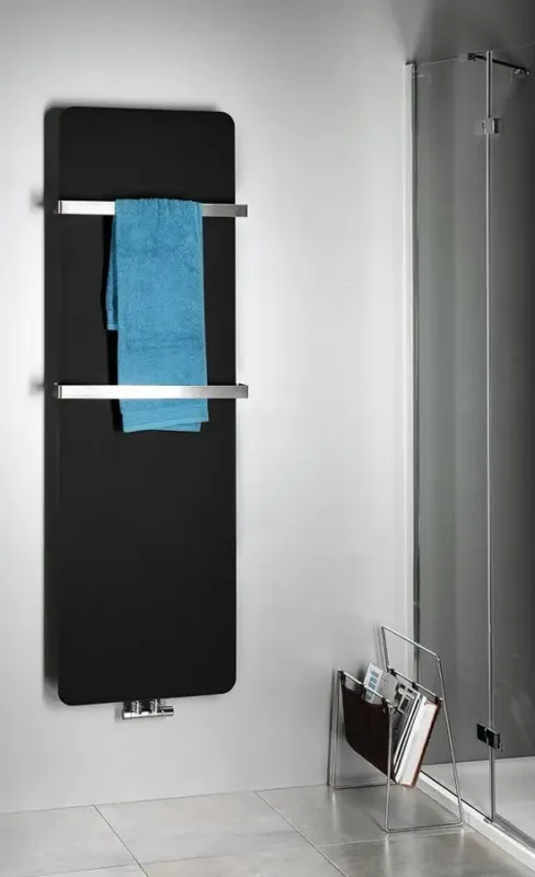 Sapho Tabella badkamerradiator 159x49cm 734W zwart mat Rechtstreeks Van De Fabrikant