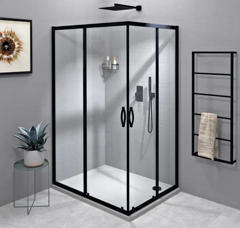 Gelco Sigma Simply Black rechthoekige douchecabine 90x80cm zwart Favoriet