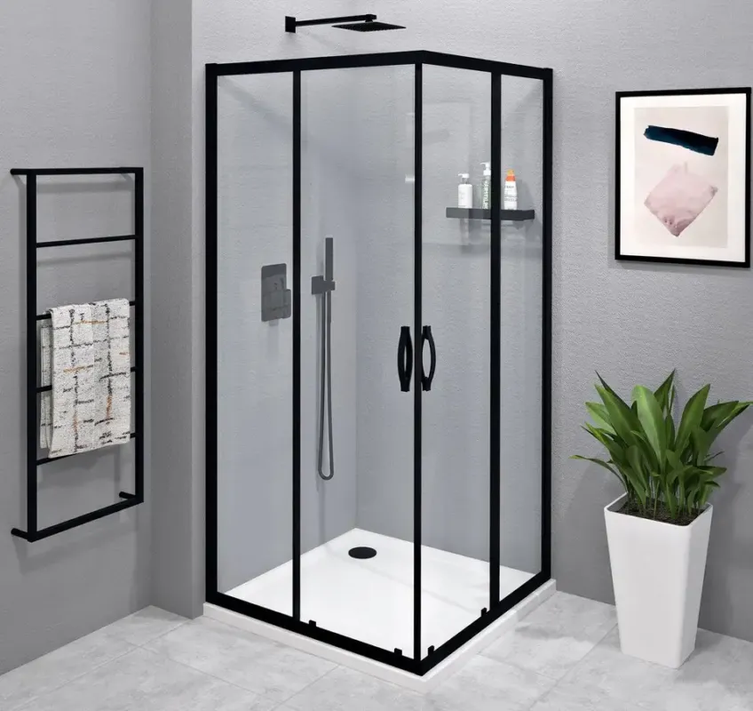 Koop Online Gelco Sigma Simply Black rechthoekige douchecabine 80x80cm zwart