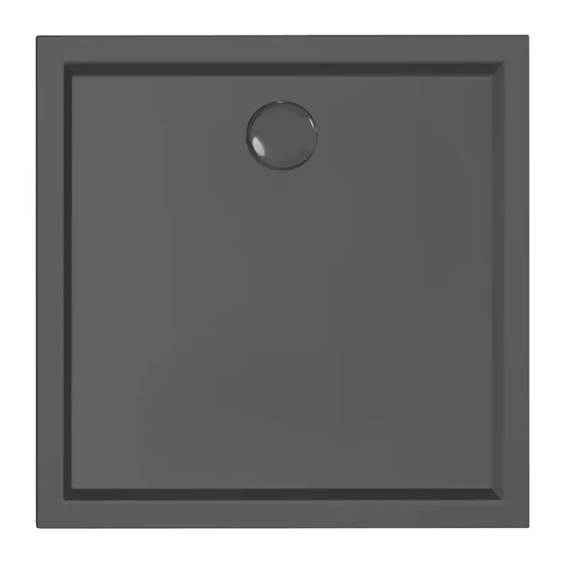 Xenz Mariana Plus vierkante douchebak acryl 80x80cm zwart mat Gereduceerde Prijs