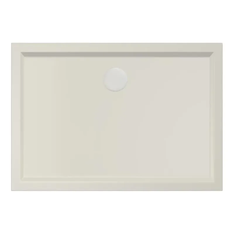 Xenz Mariana Plus rechthoekige douchebak acryl 100x75cm pergamon Gecertificeerd