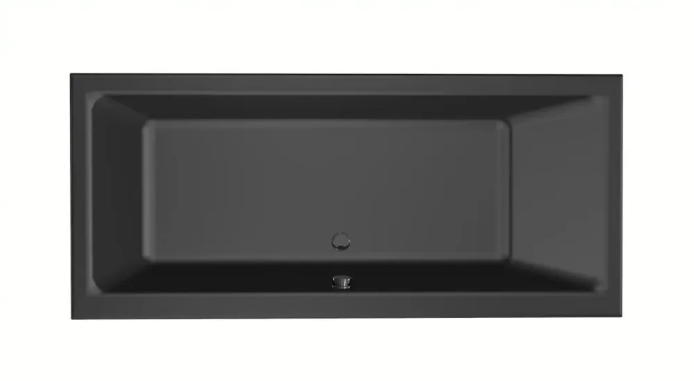 Korting Xenz Kristal ligbad acryl 180x80x45cm zwart mat