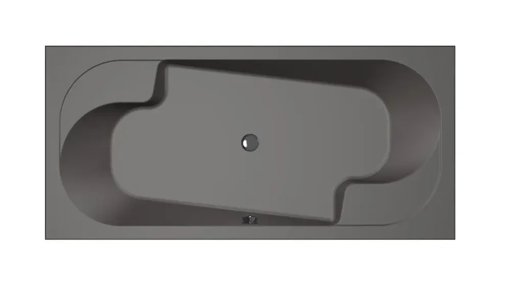 Xenz Parel ligbad acryl 190x90x45cm antraciet Meest Verkocht