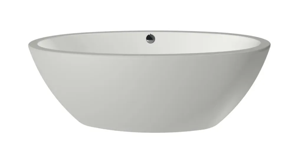 Actieprijs Xenz Britt vrijstaand bad acryl 170x85x60cm wit mat met badvulcombinatie wit mat