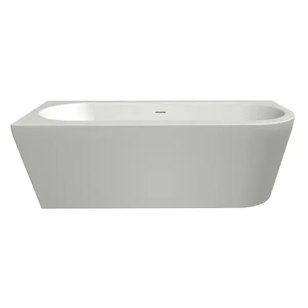 Speciale Aanbieding Xenz Charley half vrijstaand bad acryl 180x80x60cm links wit mat met waste wit mat