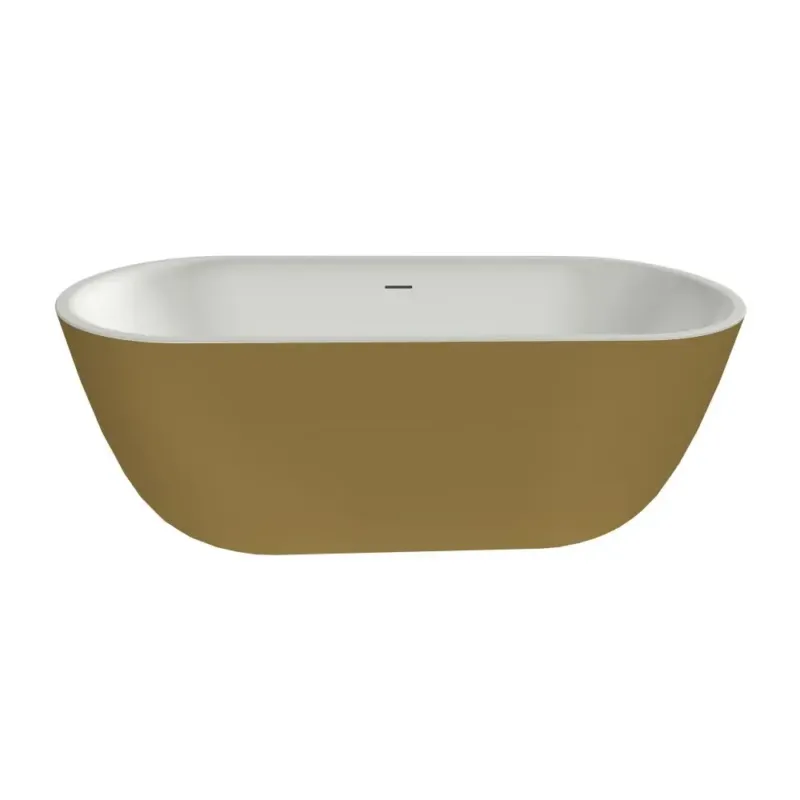 Nu Kopen Xenz Humberto vrijstaand bad solid surface 170x70x65cm goud/wit